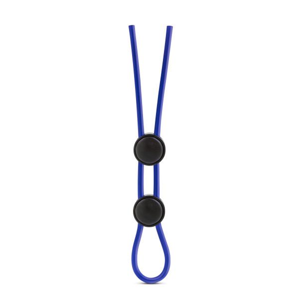 Stay Hard Silicone Double Loop Cock Ring Blue