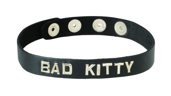 Wordband Collar Bad - Kitty - Black