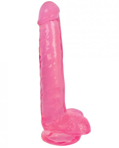 Lollicock 8 inches Slim Stick Dildo Balls Pink Cherry Ice