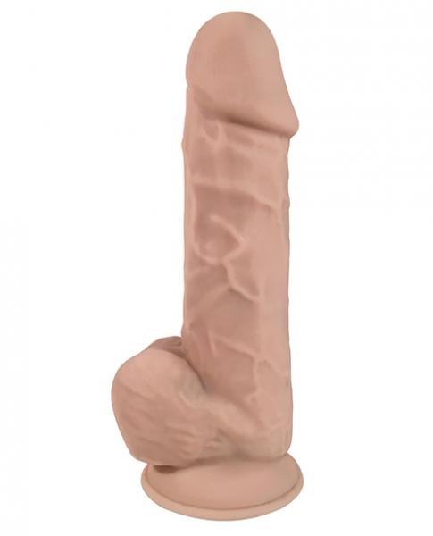 Fleshstixxx Silicone 8 inches Dildo with Balls Beige