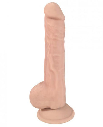 Fleshstixxx Silicone 9 inches Dildo with Balls Beige