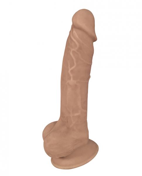 Fleshstixxx 7 inches Silicone Dildo with Balls Latte