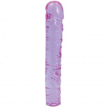 Crystal Jellies 10in Classic Dildo - Purple