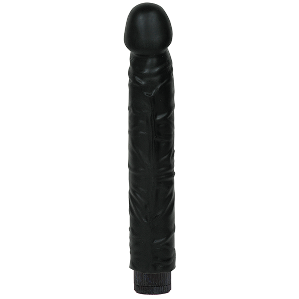 Quivering C*ck Vibrator With Sil A Gel Sleeve  - Black