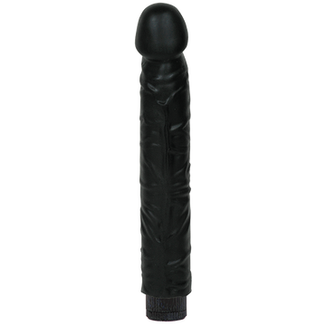 Quivering C*ck Vibrator With Sil A Gel Sleeve  - Black