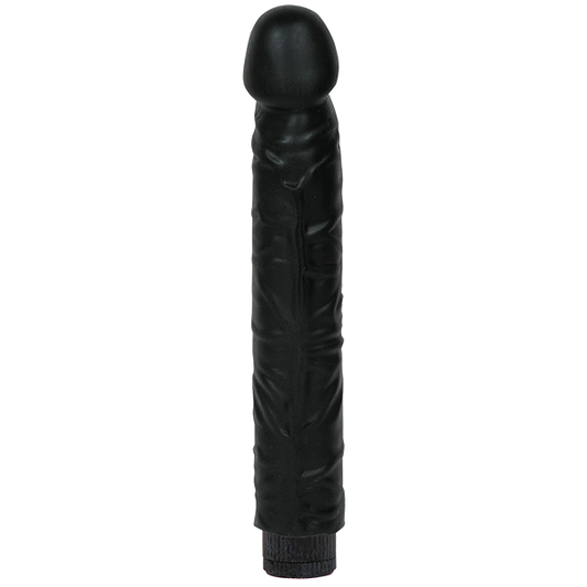 Quivering C*ck Vibrator With Sil A Gel Sleeve  - Black