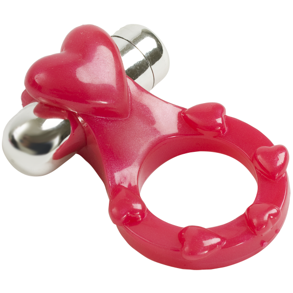 Love Ring Heart Shaped Ruby Red