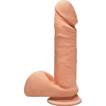 The D Perfect D 7 inches Dildo with Balls Vanilla Beige