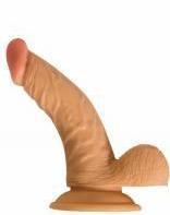 All American Whopper With Balls 6.5 Inches Dildo Beige