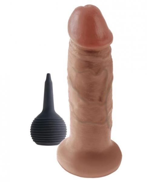 King Cock 7 inches Squirting Cock Tan Dildo