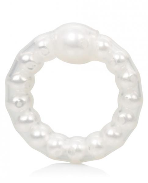 Pearl Beaded Prolong Cock Ring White