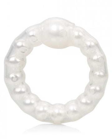 Pearl Beaded Prolong Cock Ring White