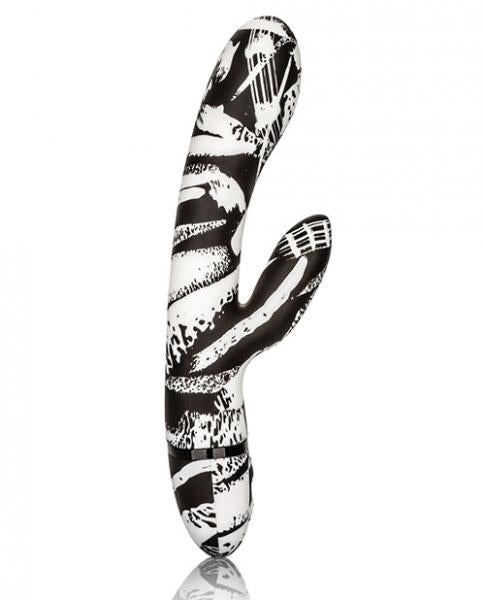 Hype Dual Wand Rabbit Style Vibrator Black White