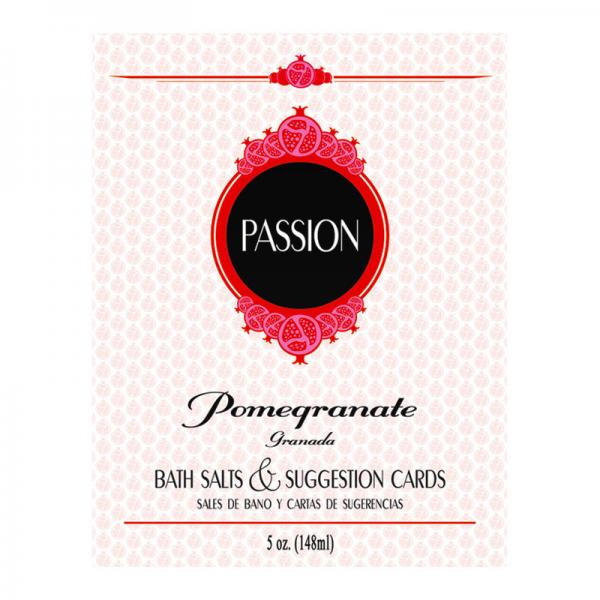Passion Bath Salts &amp; Suggestion Cards - Pomegranate