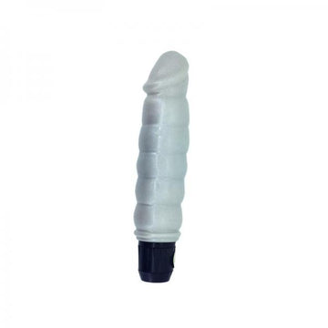 Pearl Sheen Ribbed Vibrator White