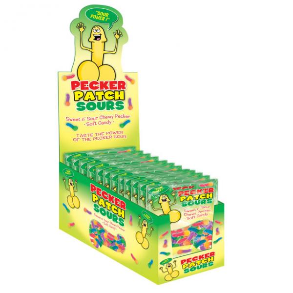 Pecker Patch Sour Gummies 12 Count Display