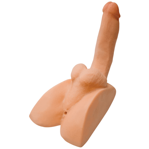 Adam Male Toys Rock Hard Cyberskin Ass Stroker With Erect Cock