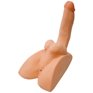 Adam Male Toys Rock Hard Cyberskin Ass Stroker With Erect Cock