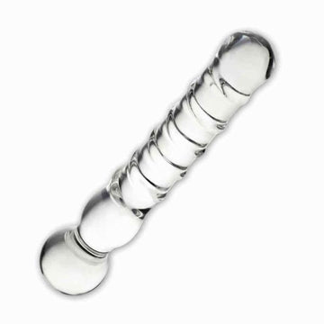 Joystick Glass Dildo Wand Anal &amp; G-Spot Clear