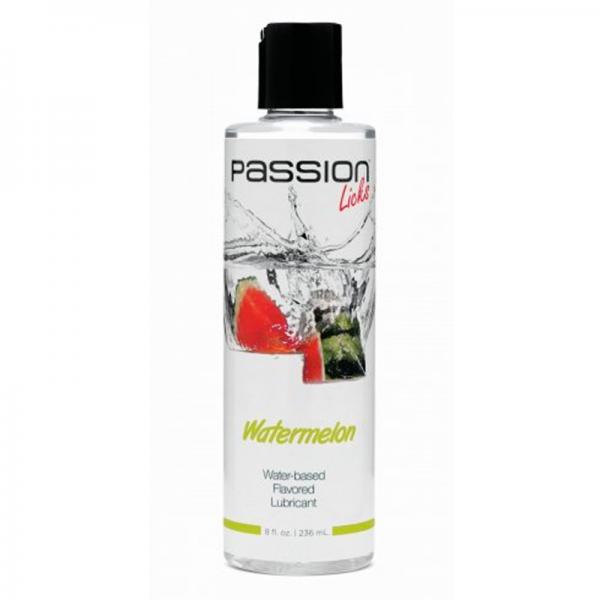 Passion Licks Watermelon Water Based Flavored Lubricant - 8 Oz