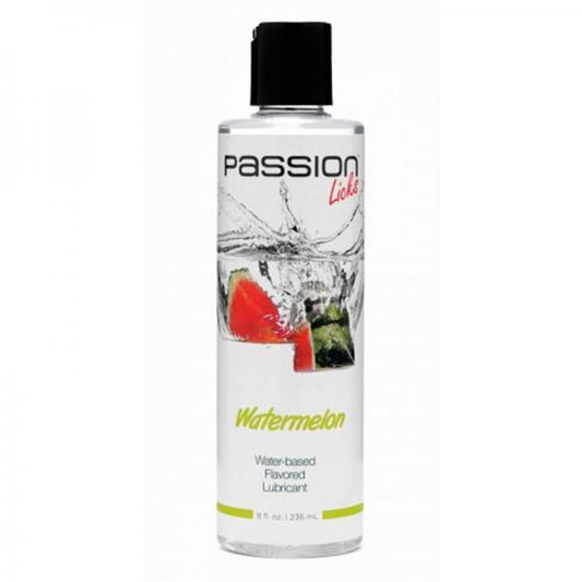 Passion Licks Watermelon Water Based Flavored Lubricant - 8 Oz