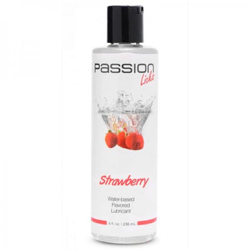 Passion Licks Strawberry Water Based Flavored Lubricant - 8 Oz