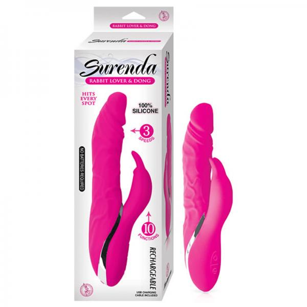 Surenda Rabbit Lover &amp; Dong Pink Vibrator