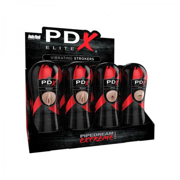 Pdx Elite Vibrating Pussy Mouth Ass Stroker Display Of 12