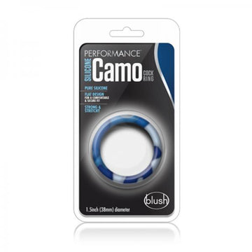 Performance - Silicone Camo Cock Ring - Blue Camoflauge