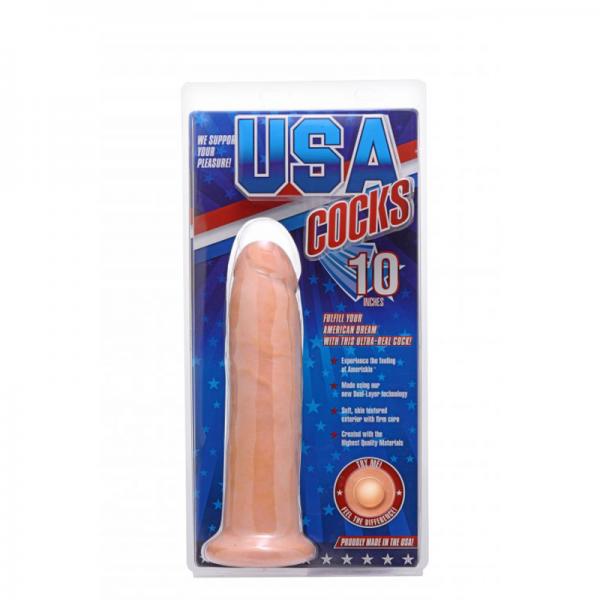 10&quot; Dildo Without Balls - Light