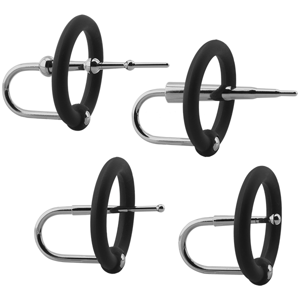 Kink Ring, Plug Set Silicone &amp; Stainless Steel Cock Accessories